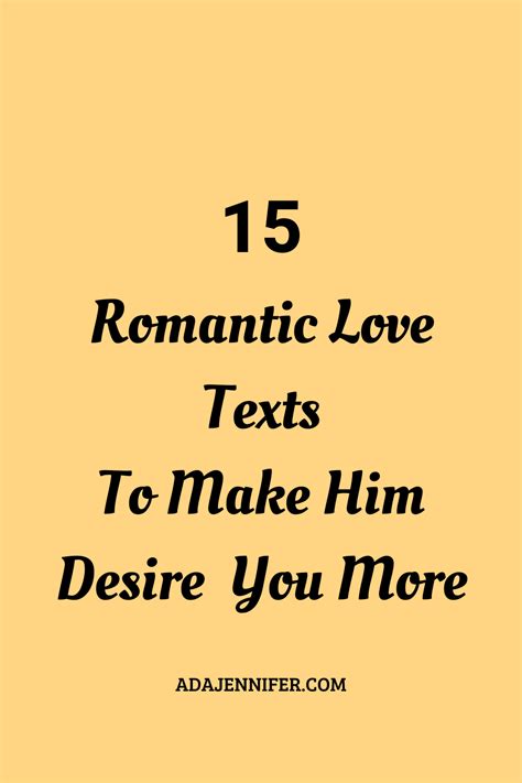 15 Romantic Love Texts To Make Him Desire You More | Romantic love text