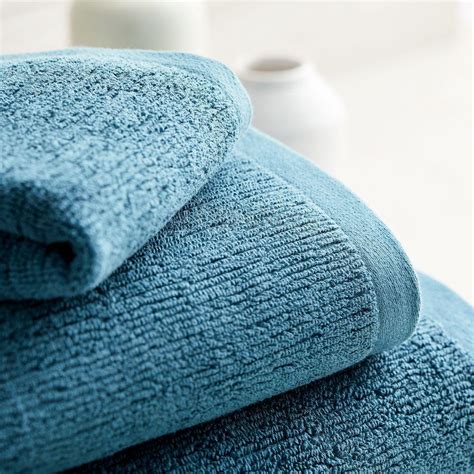 Free shipping $150+ for anthroperks members! Organic Textured Towels - Ethereal Blue | west elm UK