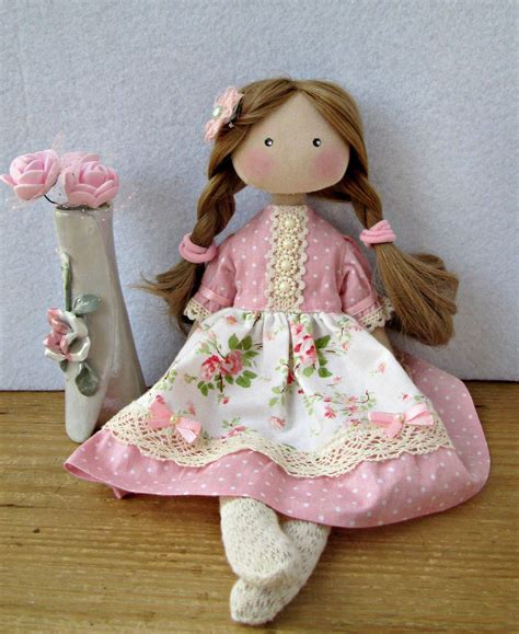 Handmade Rag Doll For Girl Cloth Fabric Doll Decorative Etsy Rag