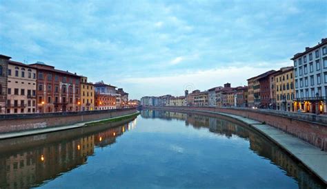 Arno River In Pisa Tuscany Italy Stock Image Image Of Region City