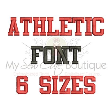 Athletic Block Machine Embroidery Font Monogram Alphabet 3 Etsy