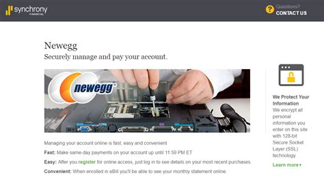 Next, select 'from account and the credit card number'. Newegg Credit Card Payment - Synchrony Online Banking