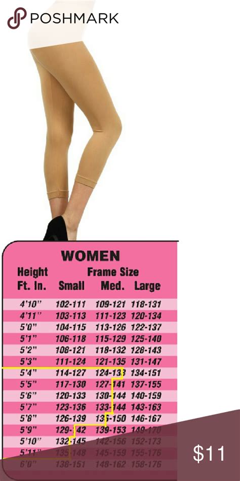 Wome Leggins Tights And Pantyhoses Clothing Size Chart Clothes