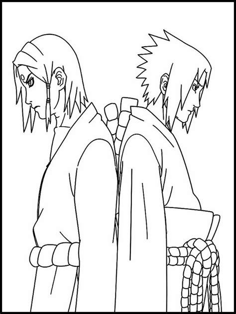 Coloriages à Imprimer Sasuke Uchiha 1