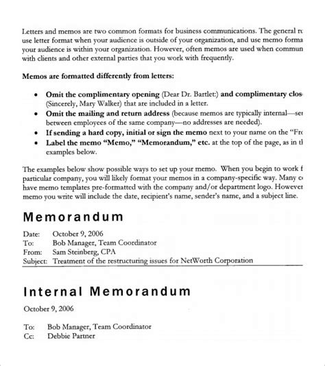 10 Accounting Memo Templates Word Pdf Documents Download
