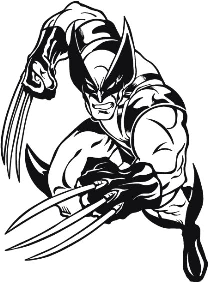 Download 600 X 600 25 Wolverine Black And White Cartoon Png Image