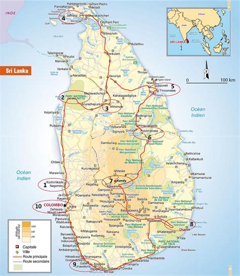 Carte Sri Lanka A Imprimer Cartes Touristiques Du Sri Lanka Pour