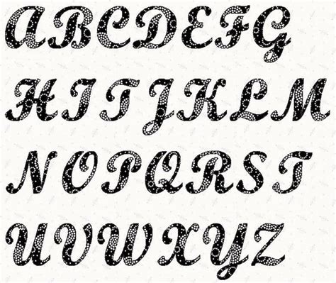 Alphabet Script 4 inch Stencil. | Lettering alphabet, Alphabet letter