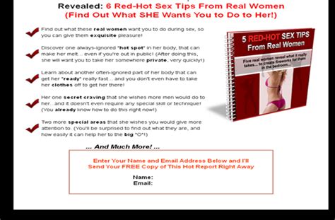 Red Hot Sex Tips From Real Women Plr Database