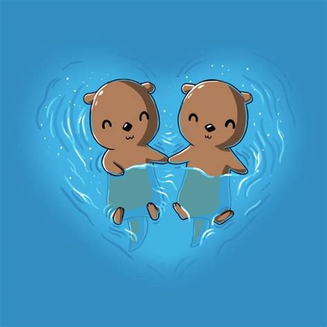 Check out these cute otters and funny otters in this otter videos. My Otter Half | Funny, cute & nerdy shirts - TeeTurtle