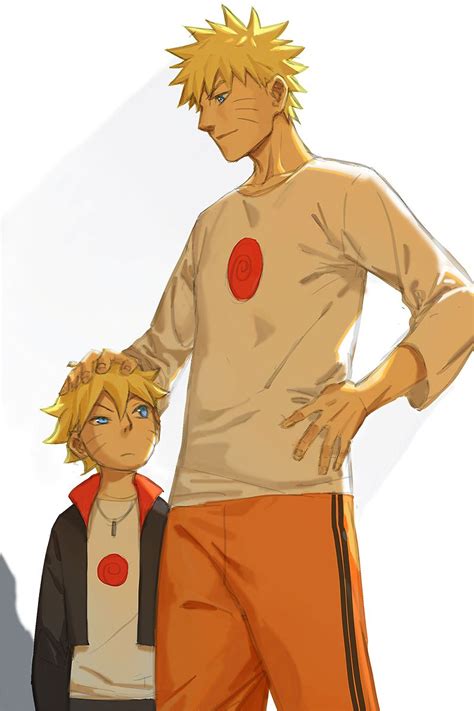 Naruto And His Son Bolt Anime Naruto Naruto Desenho Naruto Mangá