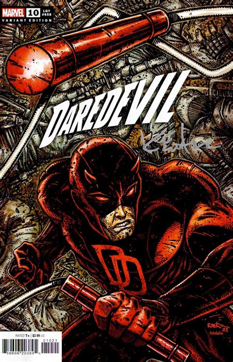 Daredevil 10 Eastman Variant Cover Signed In Silver Ink Kevin