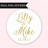 Images of Foil Wedding Stickers