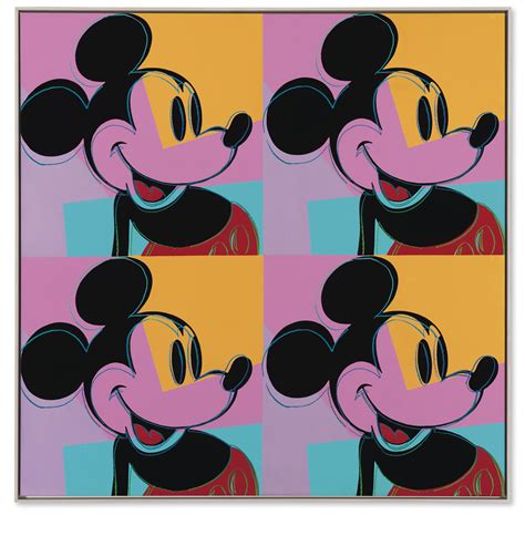 Andy Warhol 1928 1987 Quadrant Mickey Mouse Christies