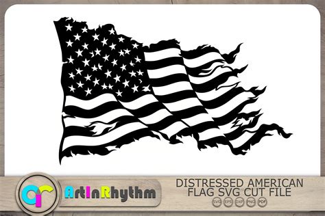 Distressed American Flag Svg USA Flag Graphic By Artinrhythm
