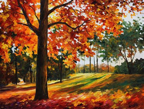 Freedom Of Autumn Palette Knife Oil Painting On Canvas