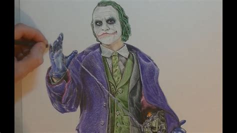 Drawing Joker Batman Dark Knight Speed Painting Youtube