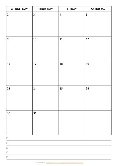 Blank Monthly Calendar With Lines Calendar Inspiration Design