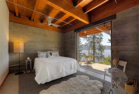Create the modern, rustic bedroom of your dreams by marrying a mix of rugged materials and homey the clean and airy space combines a modern upholstered bed frame with crisp shiplap walls. Modern log cabin perched on a cliff overlooking Coeur D ...
