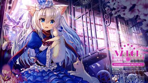 Download 1920x1080 Anime Cat Girl Animal Ears Loli Blue