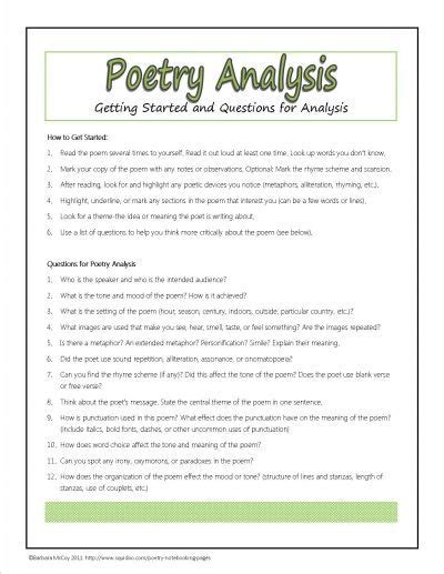 Reading Comprehension Poems With Questions And Answers For Grade 4