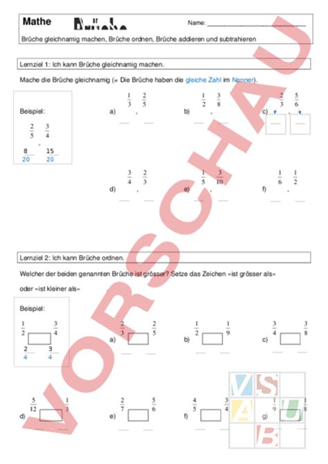 Übungen mathe klasse 3 kostenlos zum download lernwolf. Arbeitsblatt: mathe brüche - Mathematik - Brüche / Dezimalzahlen