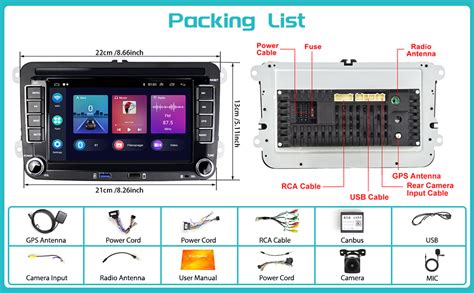 Podofo Autoradio Android Per Vw Skoda Passat Golf Tiguan Polo