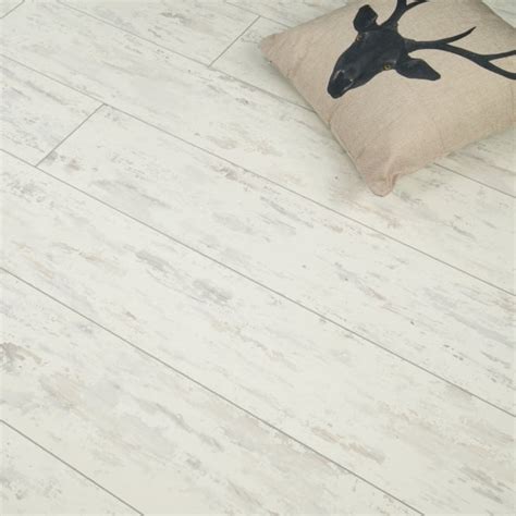 High Gloss 8mm Laminate Flooring Distressed White Oak 2125m2