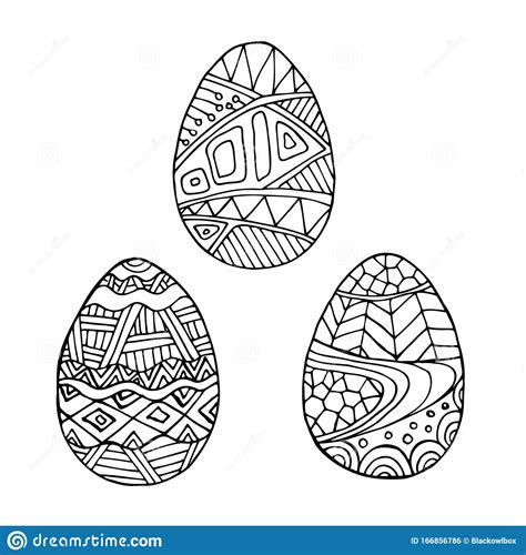 vector illustration easter eggs coloring doodle style stock vector illustration of food
