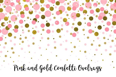 Whether you're a global ad agency or a freelance graphic designer, we. Pink and Gold Confetti Overlays, Transparent PNGs (210622 ...