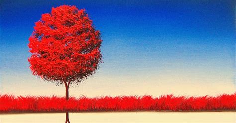 Bing Art By Rachel Bingaman Red Tree Painting Landscape Painting