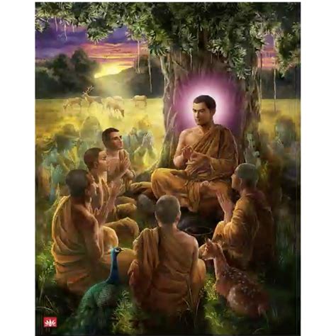 Jual Poster Gambar 3d Buddha Memutar Roda Dhamma 8r Isi 5 Lembar