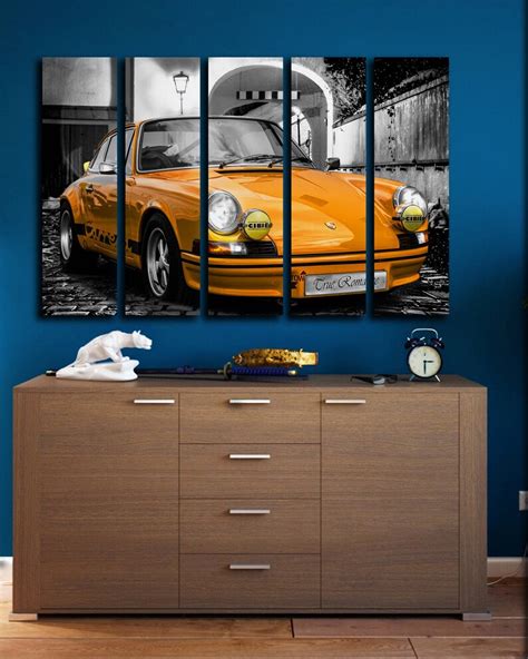 Big Set Porsche 911 Carrera Wall Art Decor Picture Painting Etsy