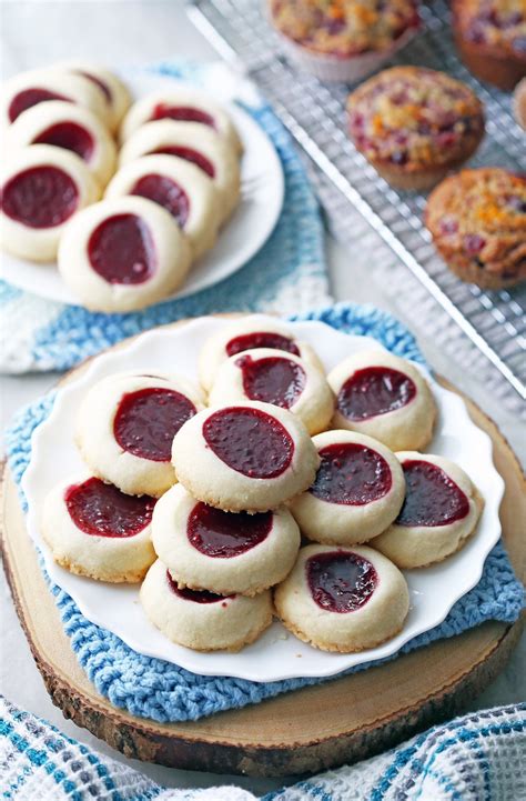 Classic Raspberry Shortbread Thumbprint Cookies Recipe Cookie