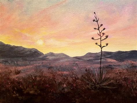 Southwestern Sunset Painting By Roseanne Schellenberger Fine Art America