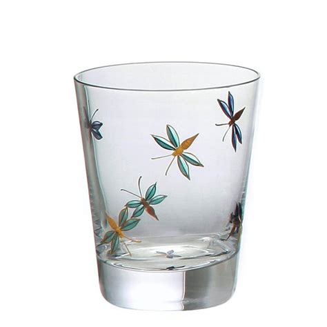 Artel Fly Fusion Painted Collection Set Of Single Old Fashioned Glasses