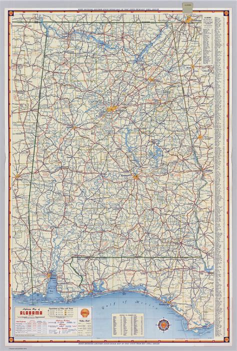 Shell Highway Map Of Alabama David Rumsey Historical Map Collection