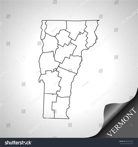 Map Of Vermont Royalty Free Stock Vector 406927657