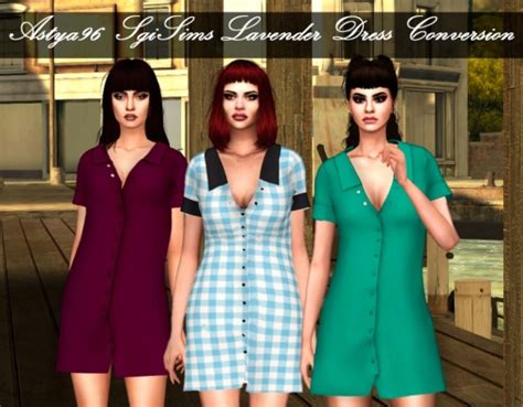 Sgisims Lavender Dress Conversion At Astya96 Sims 4 Updates