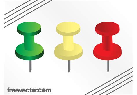 Colorful Push Pins Download Free Vector Art Stock Graphics And Images