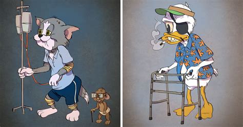 Cartoon Characters Show Their Real Age