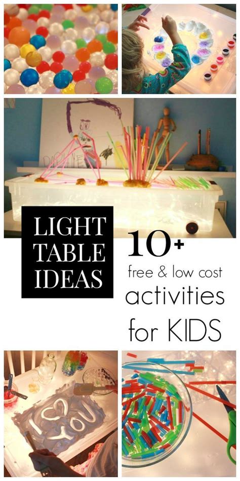 Here are 201+ free and cheap indoor activities for kids that will keep them busy on rainy days. Light Table Activities :: 10+ Free and Low-Cost Ideas for ...