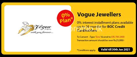 Aub credit cardholders can enjoy 0% interest installments in various partner establishments using their aub credit card. Get 0% interest Installment Plans available up to 24 months for BOC Credit Cards at Vogue Jewellers