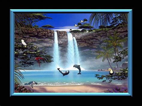 Dolphin Falls Waterfall Dolphins Fantasy Ocean Hd Wallpaper Peakpx