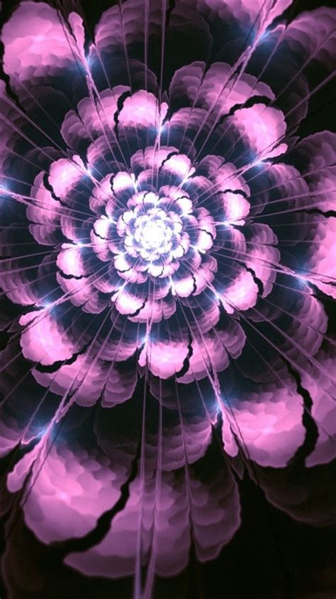 Abstract Bloomy Flower Petals Dark Pattern Art Iphone 8 Wallpapers Free