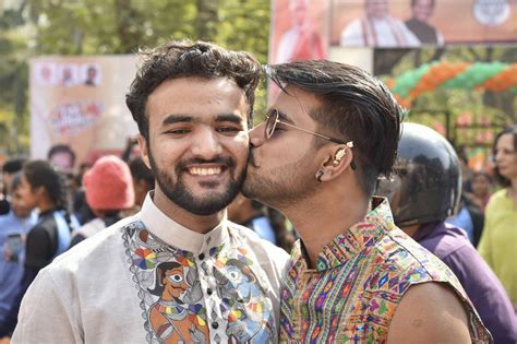 A Gay Kiss On The Streets Of Mumbai India Gay Travel Blog Couple Of Men