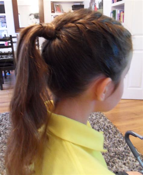 Before tying the braid, pull out hair from each loop on both sides. Yummy Mummy Survival: Girls Hairstyles - French Braid Into ...