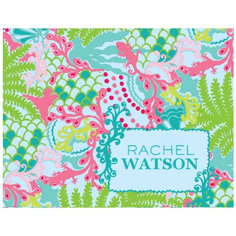 Offer valid till december 18, 2018 23:59:59 est. Lilly Pulitzer Personalized Foldover Notes - Checking In ...