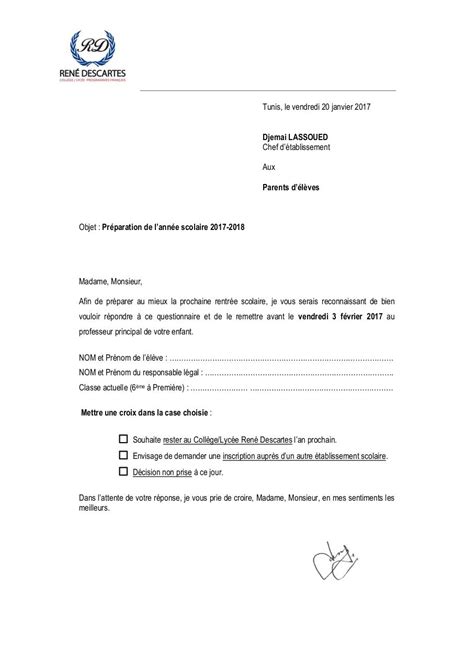 Bien évidemment, vous ne répondez pas à une offre d'emploi ou ne postulez pas un poste dans une entreprise. lettre inscription college prive