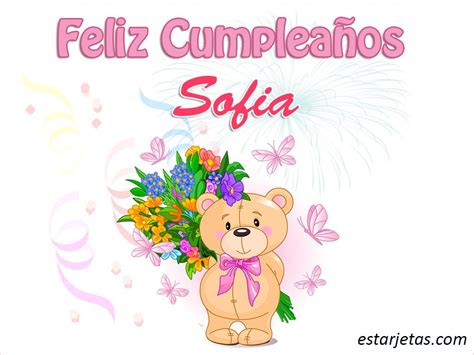 Feliz Cumpleaños Sofia Tarjetas Pinterest Feliz Cumpleaños Sofia